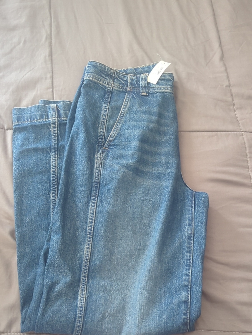 Madewell High-Rise Straight-Leg Jeans in Medium Blue